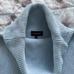 Mari Philippe Baby Blue 100% Cotton Cowl Neck Heavy Substantial Sweater, size S Photo 13