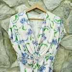 Prabal Gurung  Brushstroke Floral Twist Midi Dress Photo 4