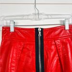 3.1 Phillip Lim Red Leather Mini Skirt, GUC, Size 4, MSRP $550 Photo 6