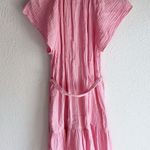 Xirena Jude Gauze Belted Mini Belted Dress Flutter Sleeve Petal Pink XS Photo 3