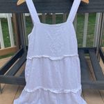 Rails  White Linen Tiered Sandy Dress Size XS Ruffled Hem Vacation Photo 2