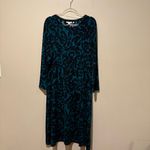 Chico's Travelers Peacock Teal Foliage
Tales Midi Dress Long Sleeve size XL Photo 1