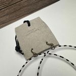 Urban Outfitters  White & Black Bead Beaded Hoop Dangle Drop Pierced Earrings Photo 3