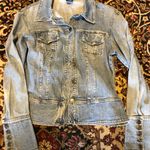 Willi Smith XS Light Blue Distressed Denim blue jean jacket Photo 2