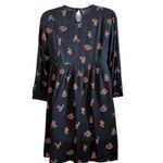 Urban Outfitters STARING AT STARS Black Floral Embroidered Yoke Dress EUC Small Photo 7