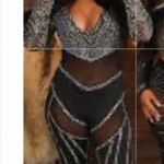 Southern Fried Chicks Southern Fried Chics See You Lookin’ Jumpsuit sequin rhinestone Size XXL black Photo 2