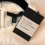 NWT ATM Grey Fog Combo Striped Cape Sleeve Round Neck Pullover Top Size Small White Photo 3