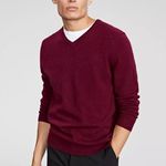 Club Room Estate Merino Wool Burgundy V Photo 1
