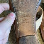 Prada alligator thong sandals cream pink brown Photo 7