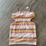 Aerie  beige striped mini lined dress 🌷 Photo 3