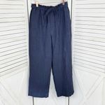 Ralph Lauren Polo  Linen Drawstring Wide Leg Pants Denim Blue Small Paperbag Photo 8