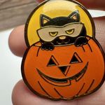 Halloween Jack O’Lantern Pumpkin Lanterns Brooch Pin Lot Of 2 Photo 5
