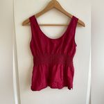 Old Navy Vintage  Y2K Silk Smocked  Beaded Top Small Photo 4