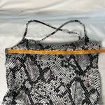 Chaser NWT Women Sz S Grey Snake Print Wide Leg Jumpsuit Spaghetti Strap V Neck Photo 5