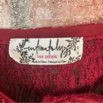 Free People Intimately Lace Snap Up Dress Maroon Women’s Medium Red Photo 3