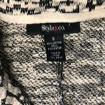 Style & Co STYLE CO. ZIP-UP PRINTED JACKET AZTEC S SMALL BLAC Photo 3