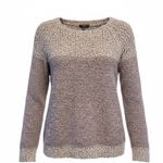 FATE Sweater Women's XL Extra Large Purple Colorblock Chunky Knit Round Neck Photo 0