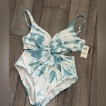 Bar III NEW!  Women's Twist-Front Monokini One-Piece Swimsuit Abalone Blue Photo 0
