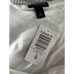 Torrid New Window Pane V-Neck Sleeveless Peplum Tank Cloud Dancer White 5X/28 Photo 5