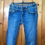Rock Revival Blue Boot Cut Jeans cellne style designer jeans size 26 embellished Photo 2