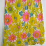 Vintage 60s 70s 1970s floral slip skirt retro flower power hippie boho Yellow Photo 2