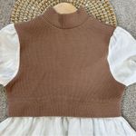 Anthropologie by  Women’s Ruffled Layered Top Sweater Longsleeve Academia Size XS Photo 8