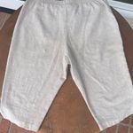 Free People Sarah Bentley cropped capri linen pants sz l Photo 2