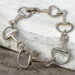 Sterling silver horsebit bracelet, made in Mexico, vintage Photo 0