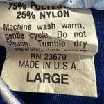 Heather L blue velour embroidered zip front robe vintage housecoat lounge sleep Size L Photo 5