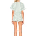 Lovers + Friends NEW Simon Romper in Emerald green While Stripe sz XS Photo 2