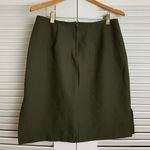 Sz 10 Olive green slim fit stretch pencil skirt Photo 2