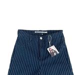 ZARA NWT Trafaluc Stretch Navy Stripes Denim Slim Fit Distressed Ankle 6 #1131 Photo 10