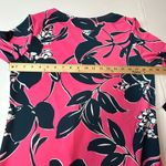 The Limited  Tunic Shift Dress Floral Pink Navy Blue Size LargeV-Neck 3/4 Sleeves Photo 5