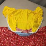 Dress Size ML Square Dance Country Farm Yellow Red Floral Skirt Blue Lace Trim Photo 8