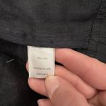 Garnet Hill black linen open drape front cardigan medium size 10 Minimalist Photo 3