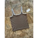 Athleta Renew Seamless Square Neck Tank Brownstone Beige/Bright White Size XL Photo 4