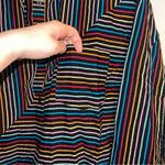 Solid & Striped NWT  Oxford Tunic Blackout Rainbow Pinstripe 100% Cotton Shirt Photo 2