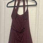 Elegant Burgundy Halter Dress Red Size XL Photo 2