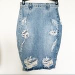 One Teaspoon Free Love Jean Skirt Ford Distressed Photo 6