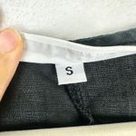 Bryn Walker  Linen Tunic Tank Size Small Black Lagenlook Minimalist Closet Staple Photo 3