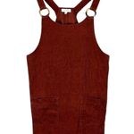 Full Circle Trends Pinafore Dress Womens XL Rust Brown Cotton Cottagecore Farm Photo 0