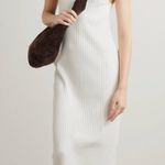 Vince ribbed off white scoop neck cotton blend tank dress Photo 1