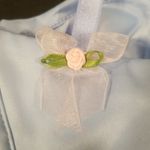 For Love & Lemons ππ Bell Bow Bustier Blue 32DD NWT *FLAW Tie String Missing Photo 12