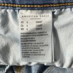 American Eagle SZ 4 SHORT Jeggings Jeans Stretch Low-Rise Zip-Fly Whiskered Blue Photo 7