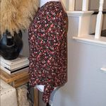 Anthropologie Maeve Orli Bibbed Button Down Floral Long Sleeve Blouse Size XS Red Photo 4