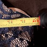 Windsor  Black & Tan Maxi Floral Lace Sheer Draped Split On Side Dress Sz… Photo 13