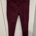 New York & Company Maroon Cropped Dress Pants Red Size 4 Photo 0