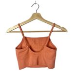 Boutique  Orange Ribbed Cropped Athletic Tank Top XS Photo 1