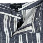 Banana Republic  SZ 12 Avery Ankle Pants Striped Linen Blend Stretch Pockets Photo 2