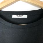 ZARA Black Lace Up Side Cropped Long Sleeve Top S Photo 2